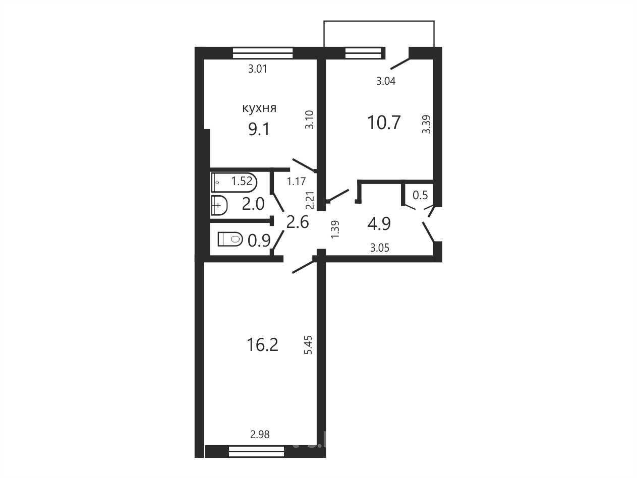 Купить 2-комнатную квартиру в Околице, ул. Армейская, д. 6, 30000 USD, код: 997362 - фото 2