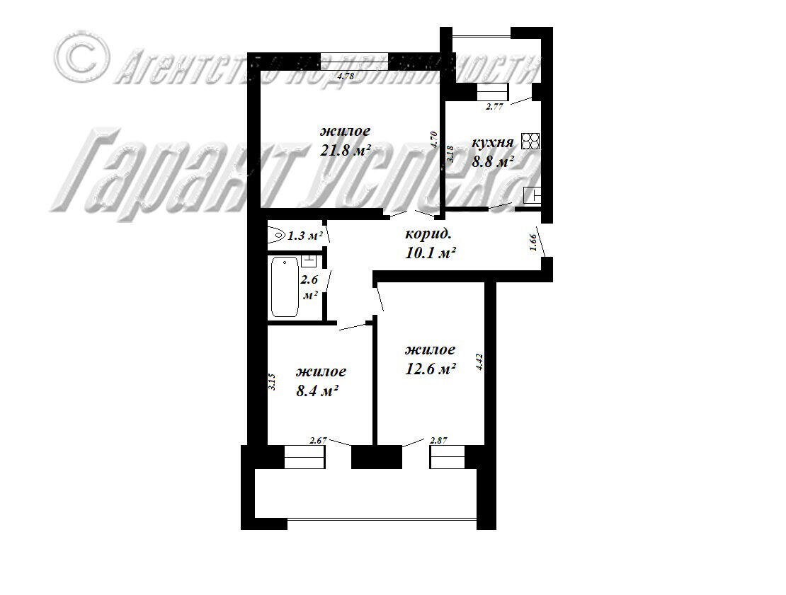 Купить 3-комнатную квартиру в Бресте, ул. Стафеева, 61500 USD, код: 938749 - фото 1