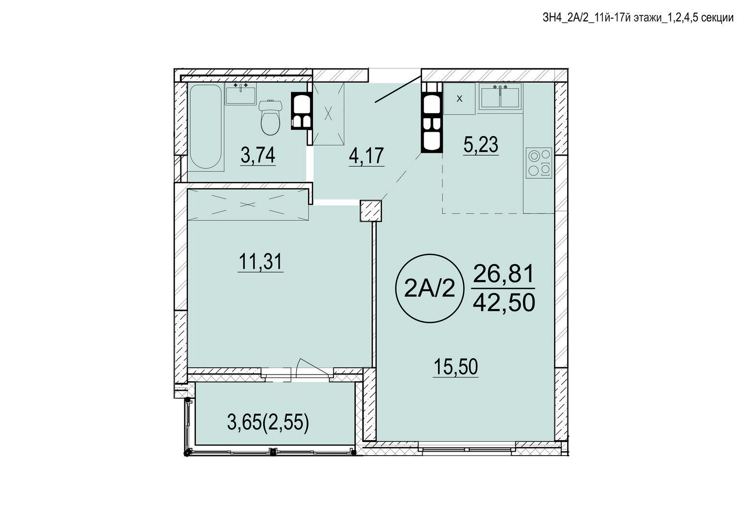 Купить 2-комнатную квартиру в Минске, пер. Зенитный, д. 4, 62900 USD, код: 985520 - фото 4