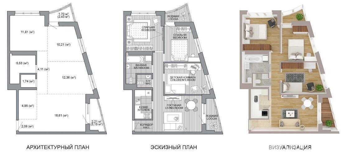 Купить 4-комнатную квартиру в Минске, ул. Игоря Лученка, д. 12/3, 91588 EUR, код: 1088903 - фото 3