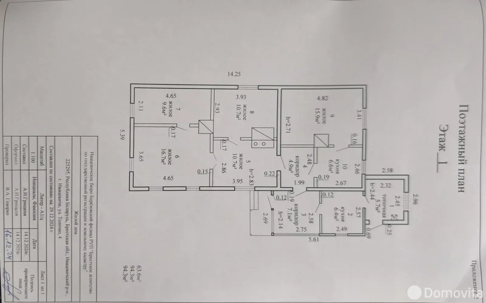 коттедж, Ивацевичи, ул. Толочко, д. 4 