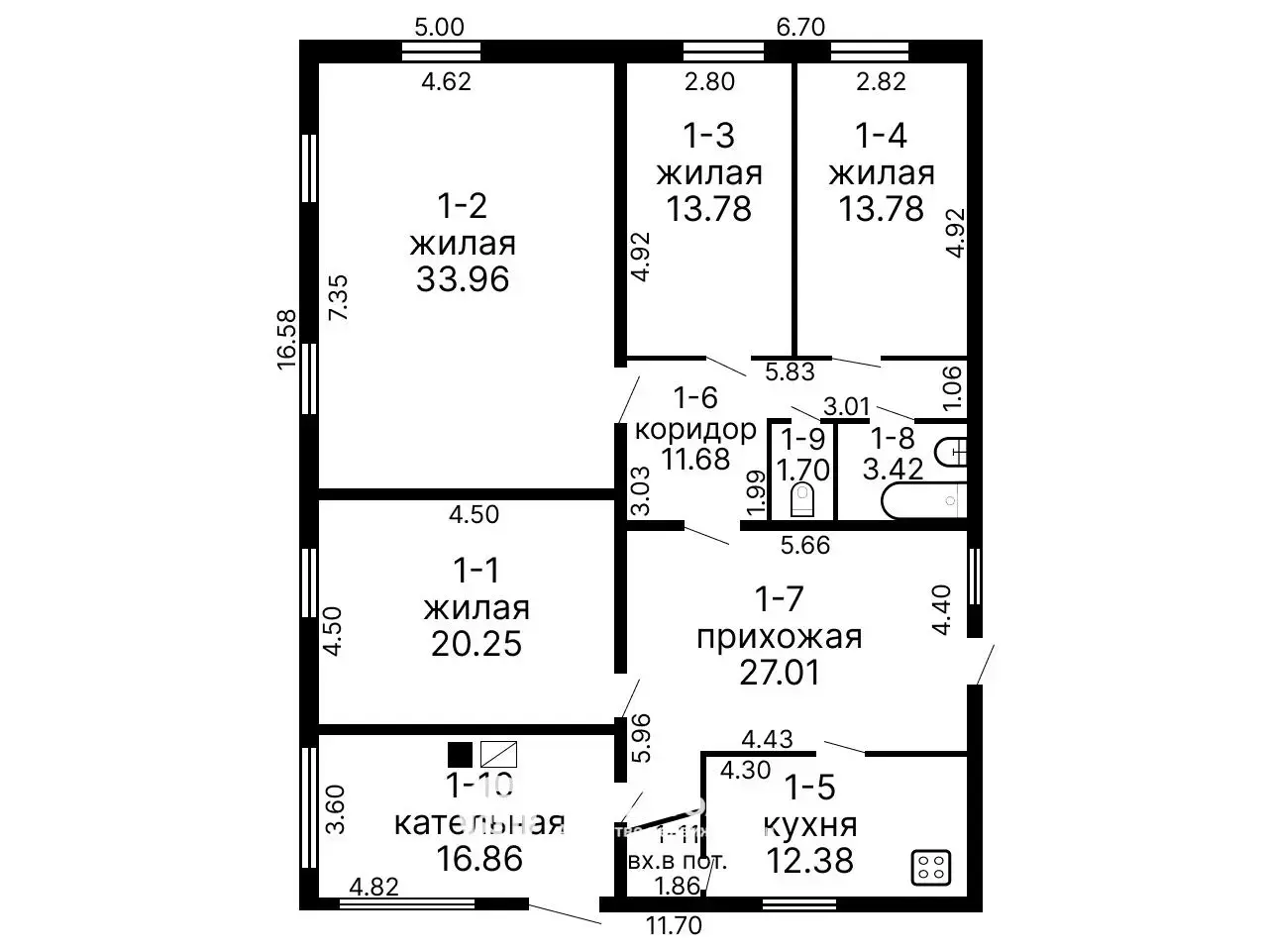 дом, Городище, , стоимость продажи 361 725 р.