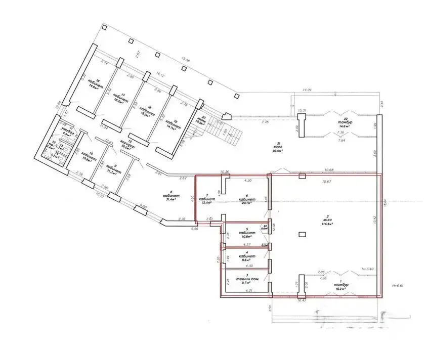 Аренда офиса на ул. Красная, д. 7 в Минске, 3270BYN, код 15618 - фото 3