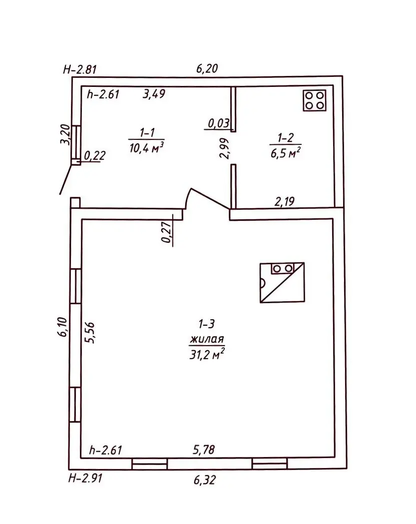 коттедж, Крупки, ул. Марцинкевича, д. 17, стоимость продажи 29 000 р.