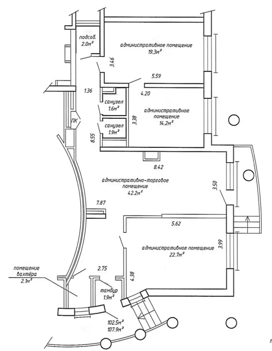 Помещение под сферу услуг в Минске, ул. Кропоткина, д. 110, код 2912 - фото 16