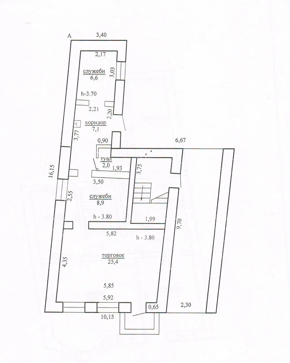 Стоимость продажи офиса, Пинск, пл. Октября, д. 3
