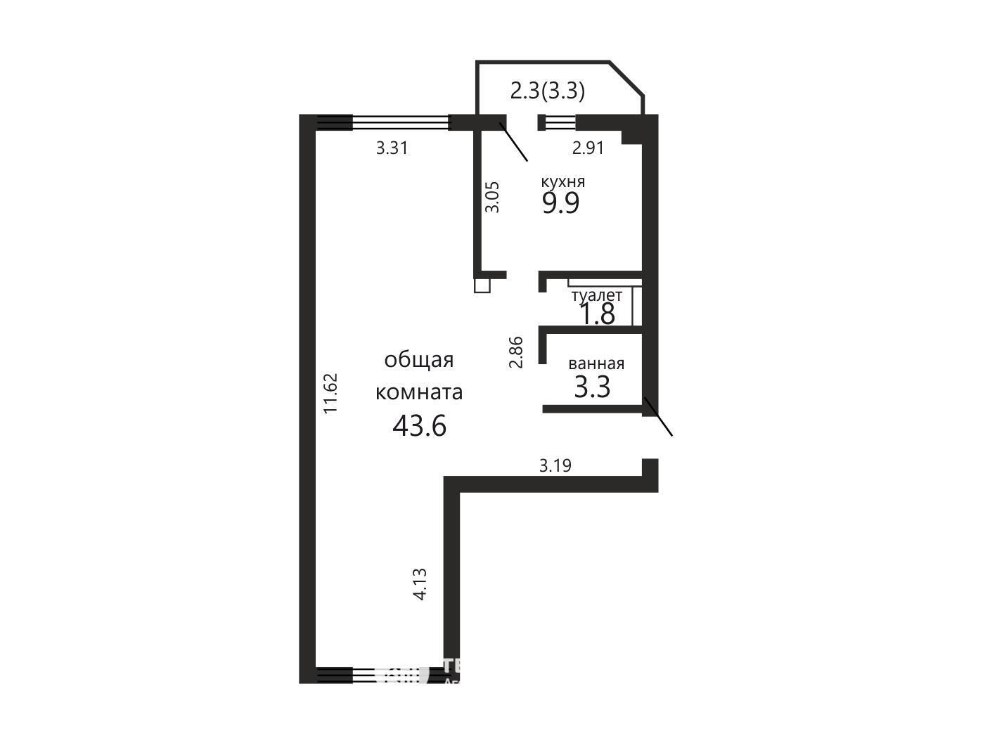 Продажа 2-комнатной квартиры в Слободе, д. 7/Б, 75000 USD, код: 1111860 - фото 2