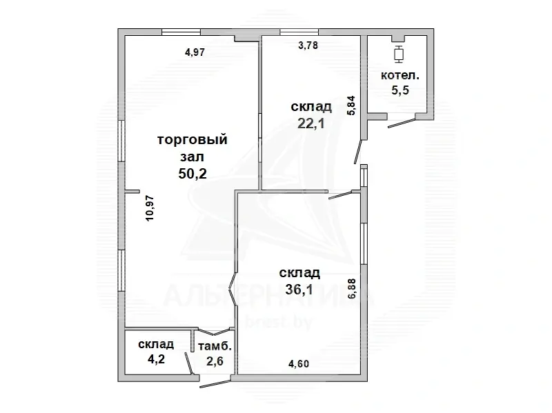 Стоимость продажи торгового объекта, Велюнь, 