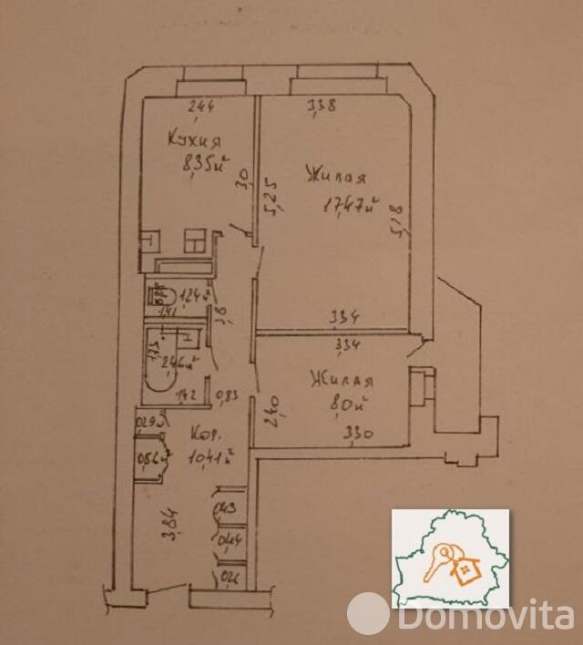 квартира, Гомель, ул. Советская, д. 97/5, стоимость продажи 134 328 р.