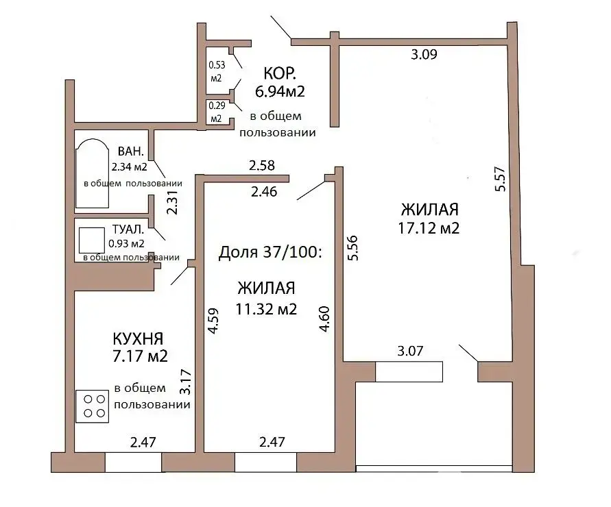 комната, Минск, пр-т Газеты Правда, д. 14 