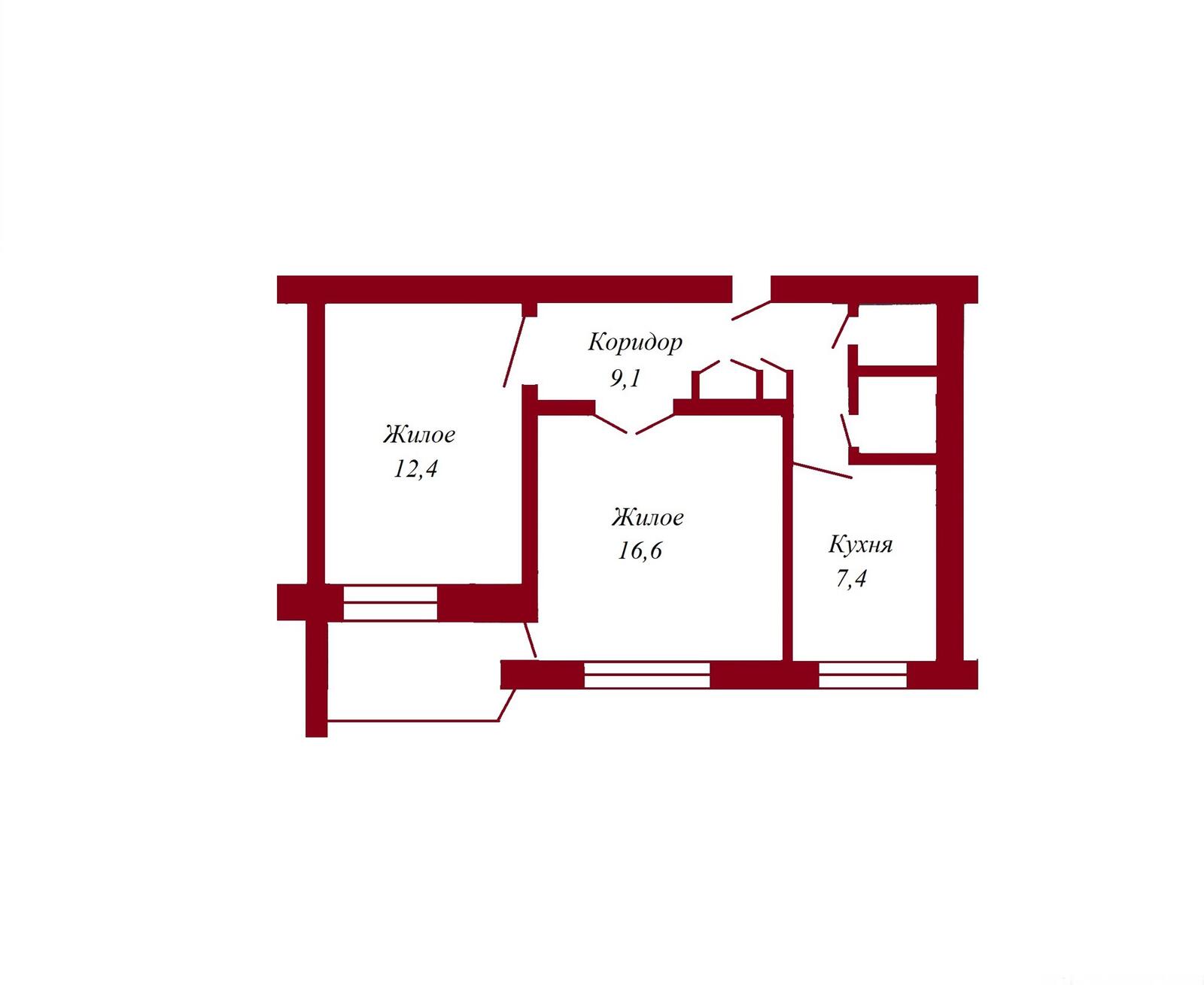 квартира, Пинск, ул. Первомайская, д. 136, стоимость продажи 122 425 р.