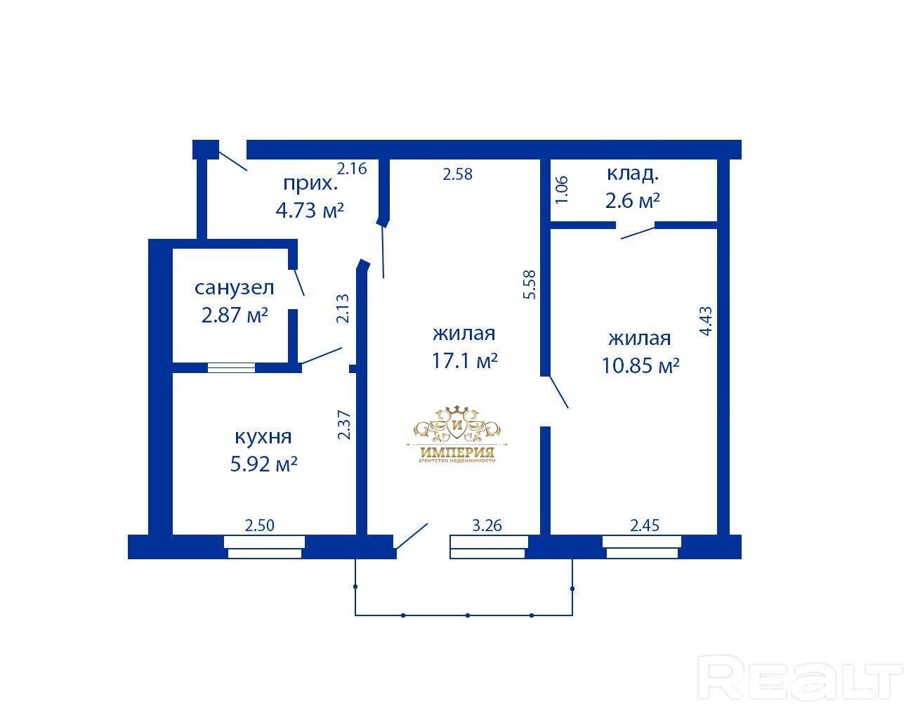 Продажа 2-комнатной квартиры в Минске, пр-т Независимости, д. 52, 81900 USD, код: 987284 - фото 3