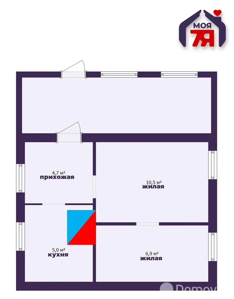 коттедж, Верхмень, ул. Луговая, стоимость продажи 43 930 р.