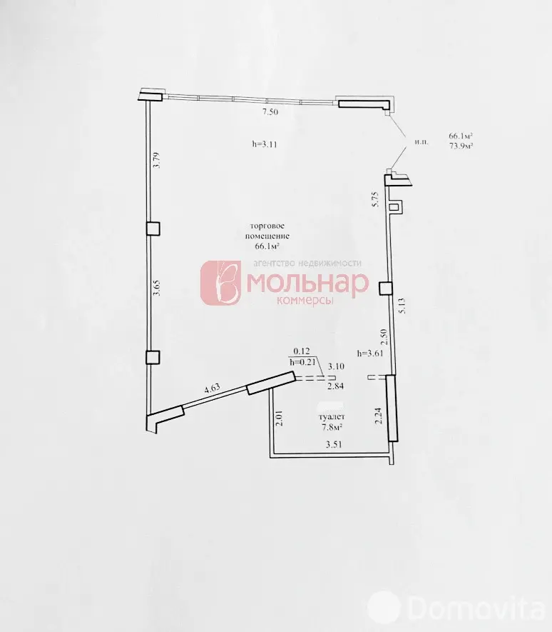 Снять торговое помещение на ул. Леонида Щемелёва, д. 28 в Минске, 1330EUR, код 967940 - фото 21