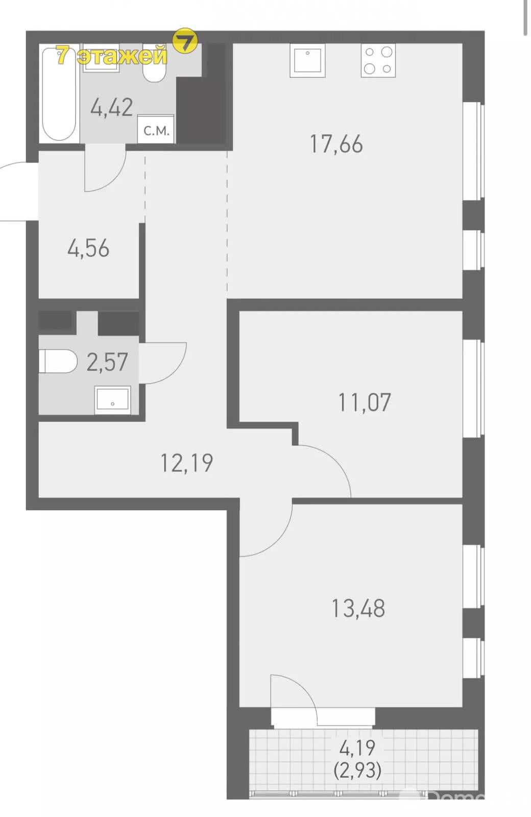 Продажа 3-комнатной квартиры в Копище, ул. Николая Камова, д. 7.36, 100368 USD, код: 997394 - фото 3