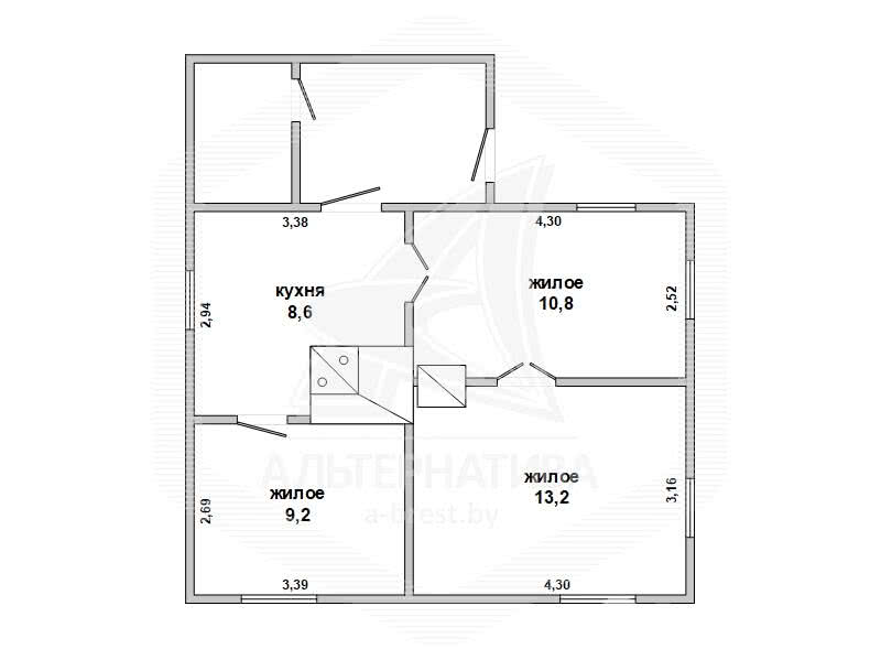 Продажа 1-этажного дома в Теребуне, Брестская область , 42000USD, код 629158 - фото 4