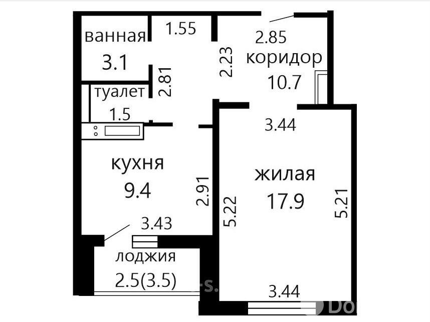 Продажа 1-комнатной квартиры в Минске, пер. Корженевского, д. 32, 67000 USD, код: 1085008 - фото 2