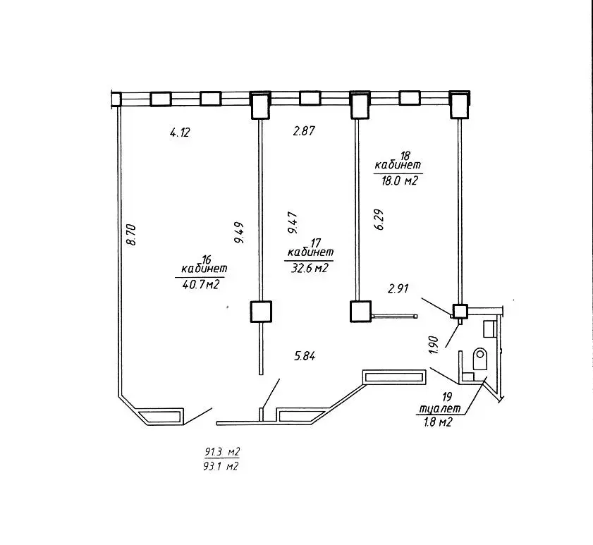 Аренда офиса на ул. Тимирязева, д. 67 в Минске, 931EUR, код 16067 - фото 7