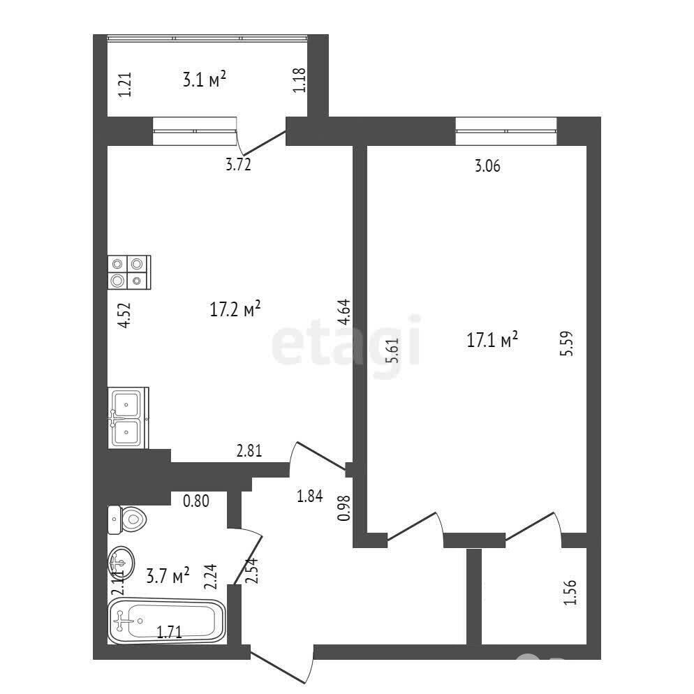 Купить 2-комнатную квартиру в Ратомке, пер. Солнечный, д. 2, 68000 USD, код: 977075 - фото 4