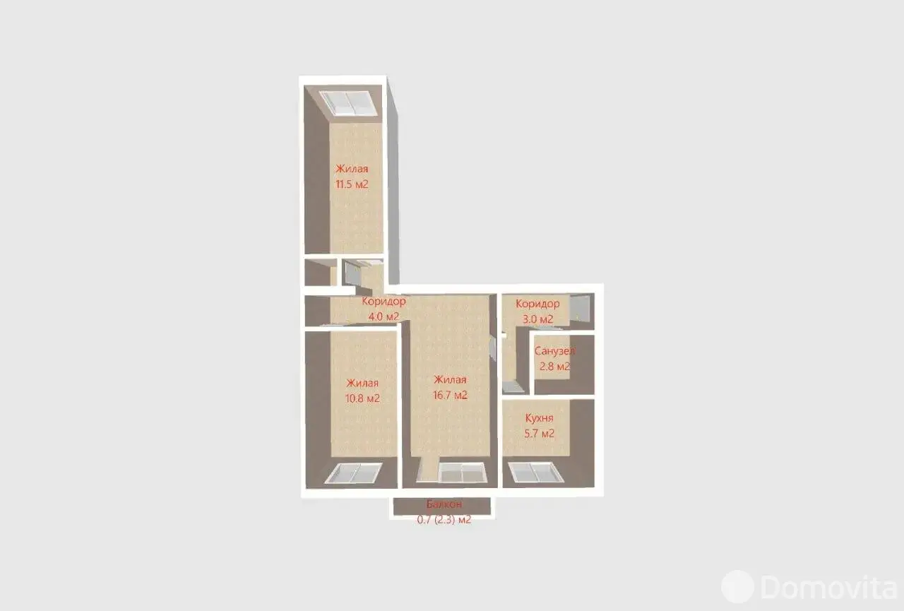 комната, Минск, ул. Волгоградская, д. 39, стоимость продажи 77 725 р.