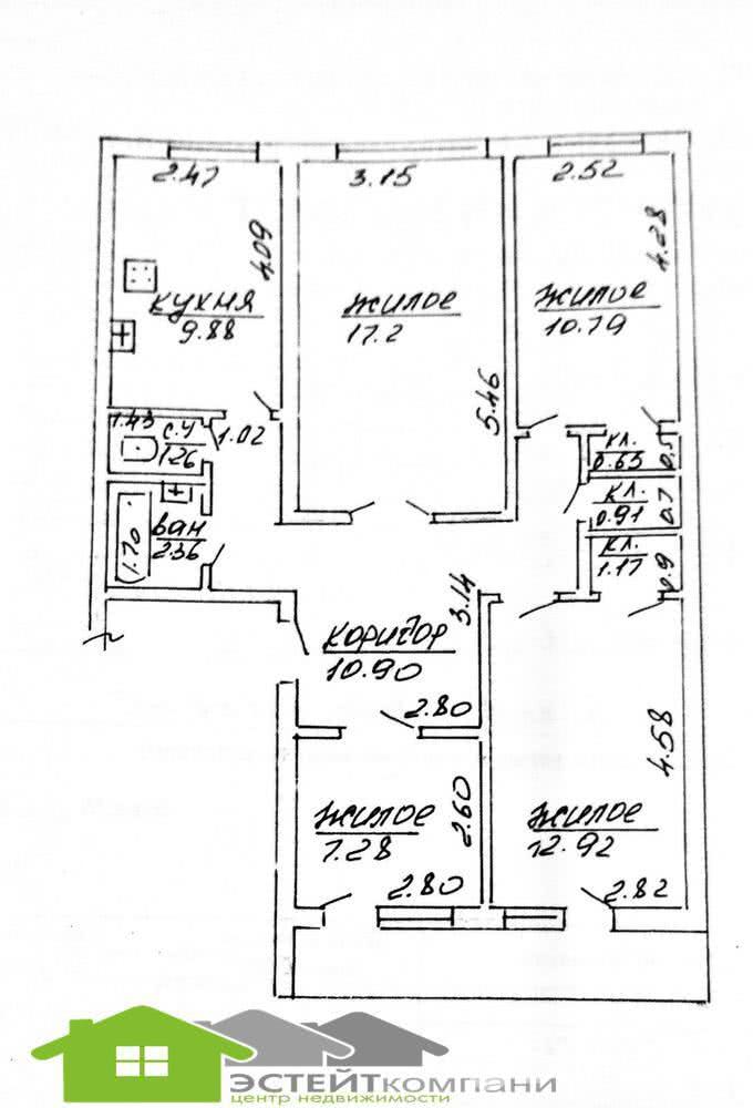 Продажа 4-комнатной квартиры в Гераненах, ул. 40 лет Победы, д. 11, 14300 USD, код: 759870 - фото 3