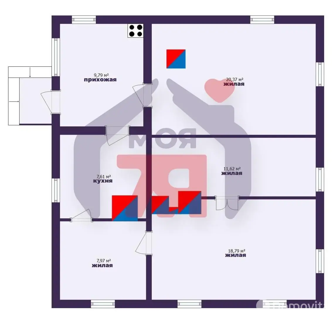 дом, Вилейка, ул. О.Кошевого, д. 22, стоимость продажи 35 200 р.