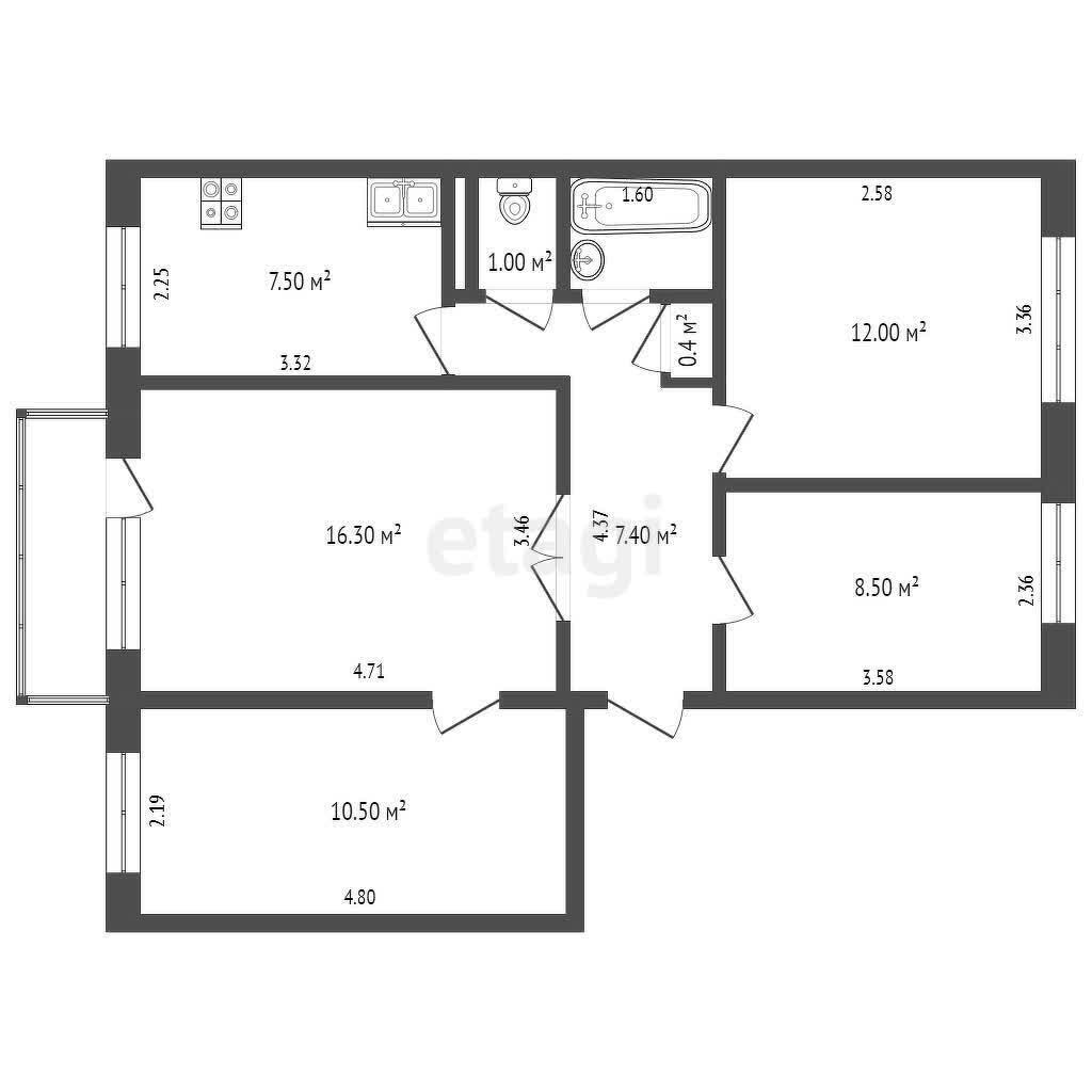 продажа квартиры, Фаниполь, ул. Комсомольская, д. 16