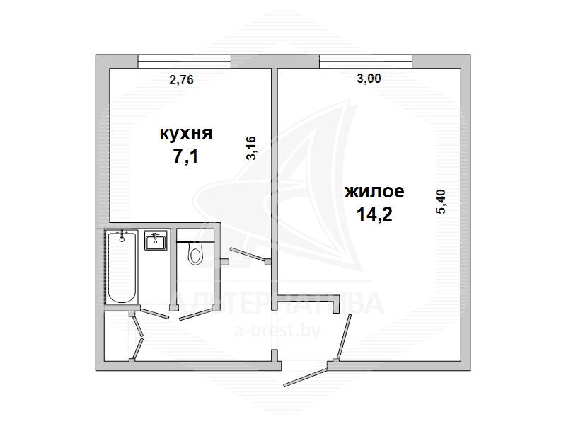 квартира, Каменюки, , стоимость продажи 54 071 р.