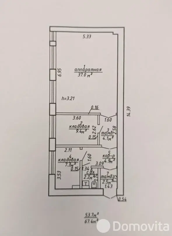 Купить офис на ул. 2-я Садовая, д. 15/а в Витебске, 105000BYN, код 10346 - фото 7