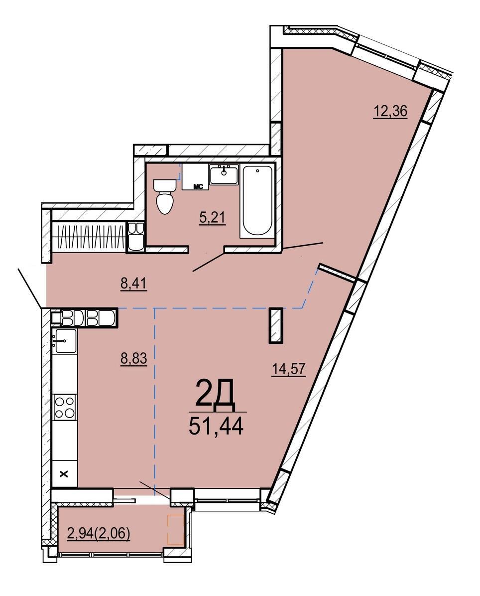 квартира, Минск, ул. Нововиленская, д. 59, стоимость продажи 341 301 р.