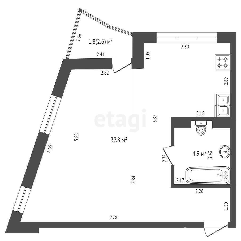 Продажа 2-комнатной квартиры в Минске, ул. Брилевская, д. 25, 67900 USD, код: 1019647 - фото 2