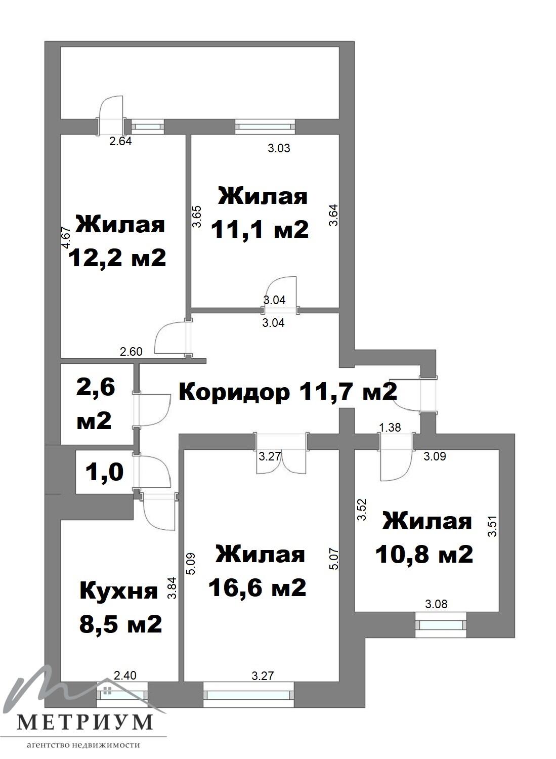 Продажа 4-комнатной квартиры в Молодечно, ул. Криничная, д. 25, 68000 USD, код: 1092312 - фото 1