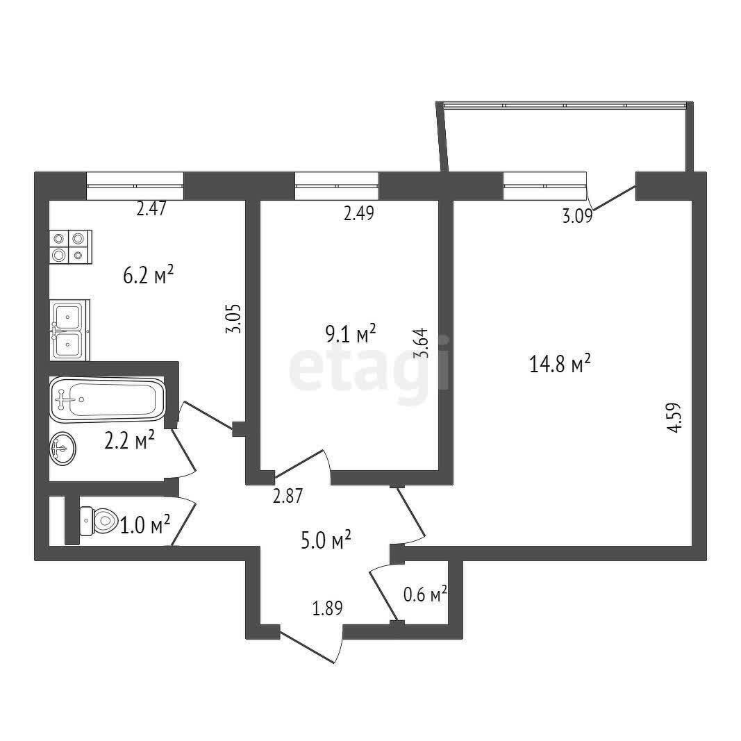 Купить 2-комнатную квартиру в Минске, ул. Славинского, д. 15, 63500 USD, код: 1034589 - фото 4