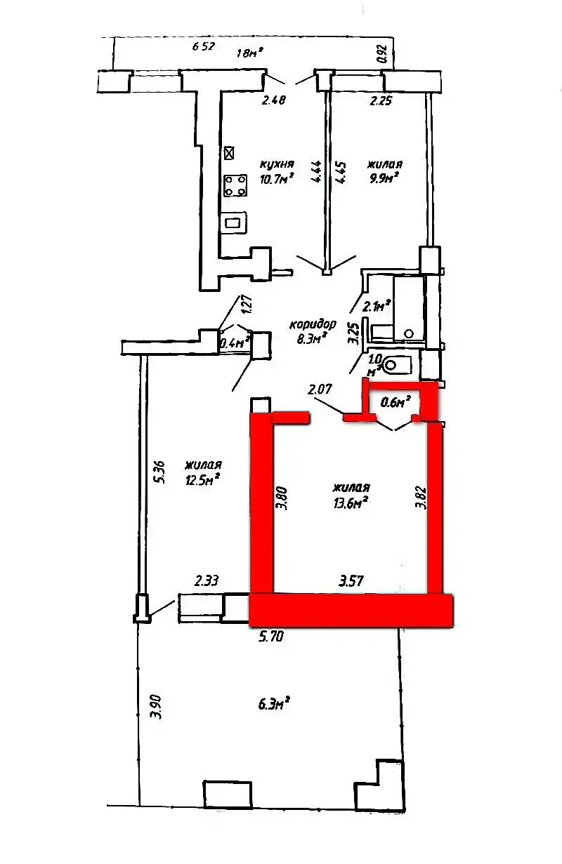 Купить комнату в Минске, ул. Щорса 2-я, д. 8, цена 25000 USD, код 7612 - фото 11