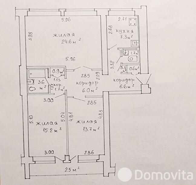 Купить 3-комнатную квартиру в Минске, пер. Горный, д. 6, 126500 USD, код: 1074623 - фото 1