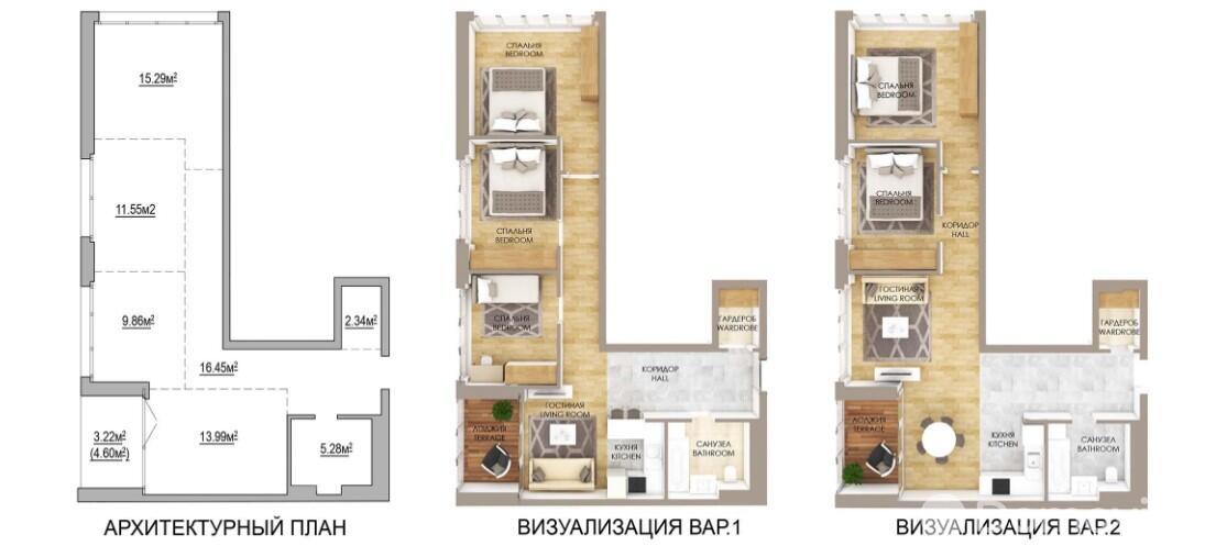 Купить 3-комнатную квартиру в Минске, ул. Макаенка, д. 12/Ж, 110865 EUR, код: 1002061 - фото 2