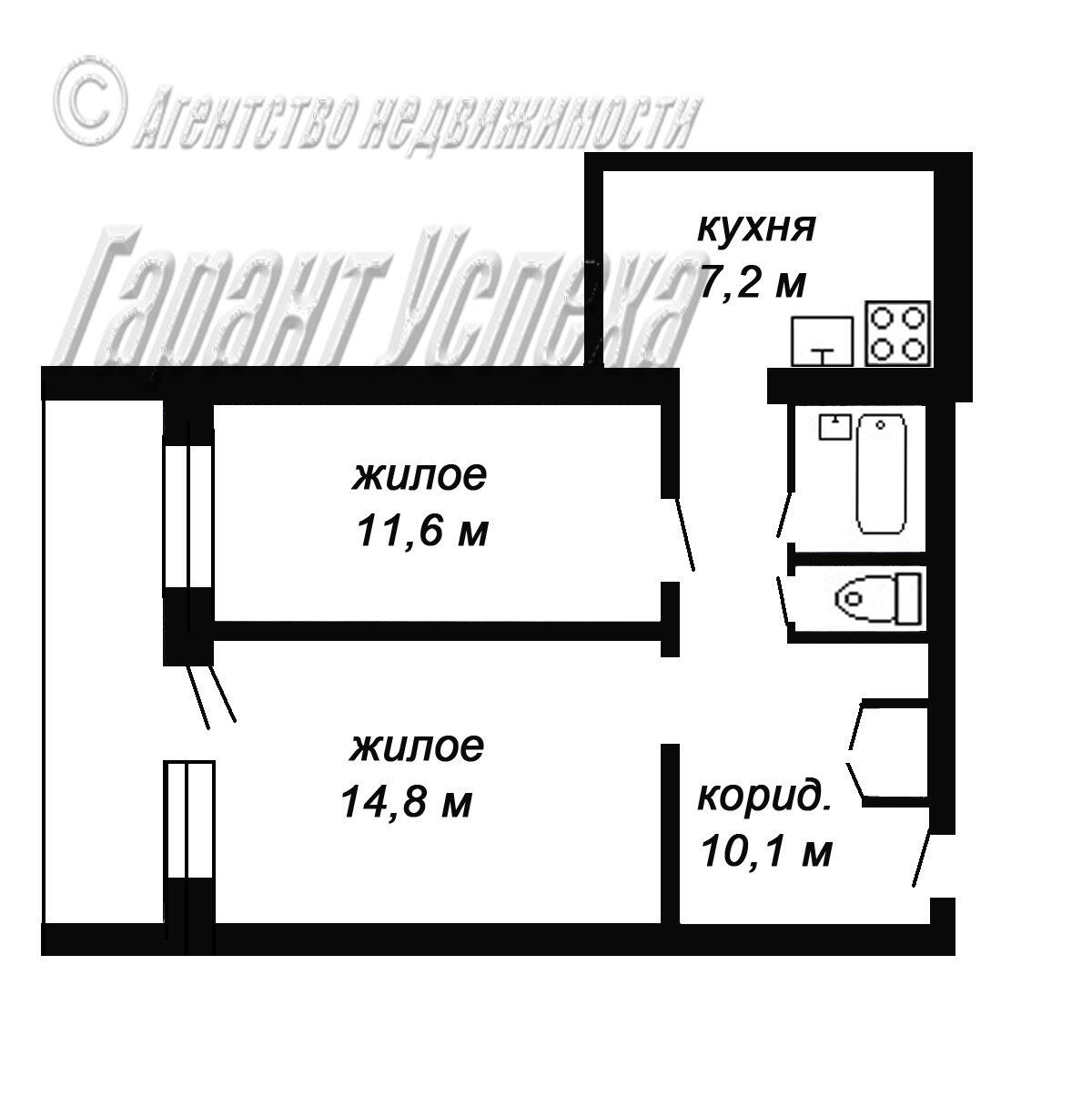 Купить 2-комнатную квартиру в Бресте, б-р Космонавтов, 77000 USD, код: 844991 - фото 3