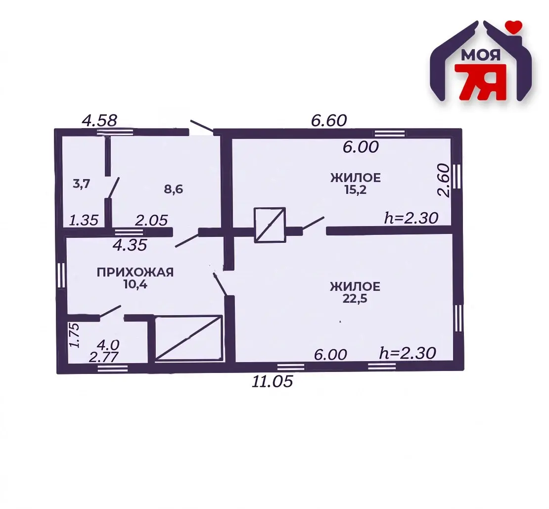 Стоимость продажи дома, Куренец, ул. Папанина