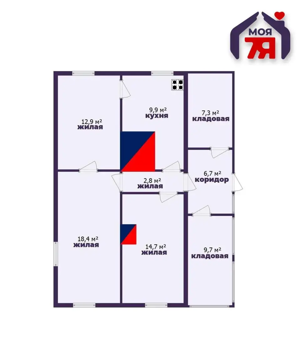 Стоимость продажи коттеджа, Пруссы, ул. Центральная