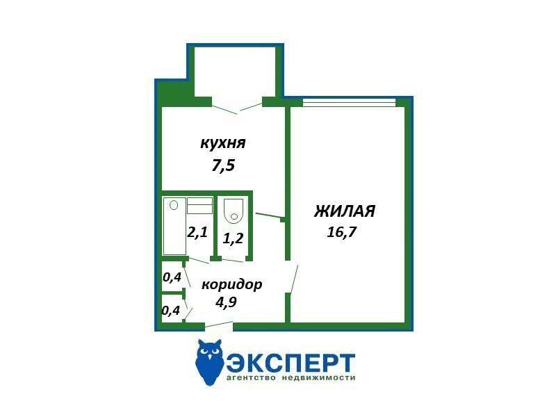 Купить 1-комнатную квартиру в Минске, ул. Ротмистрова, д. 14, 43000 USD, код: 995146 - фото 1