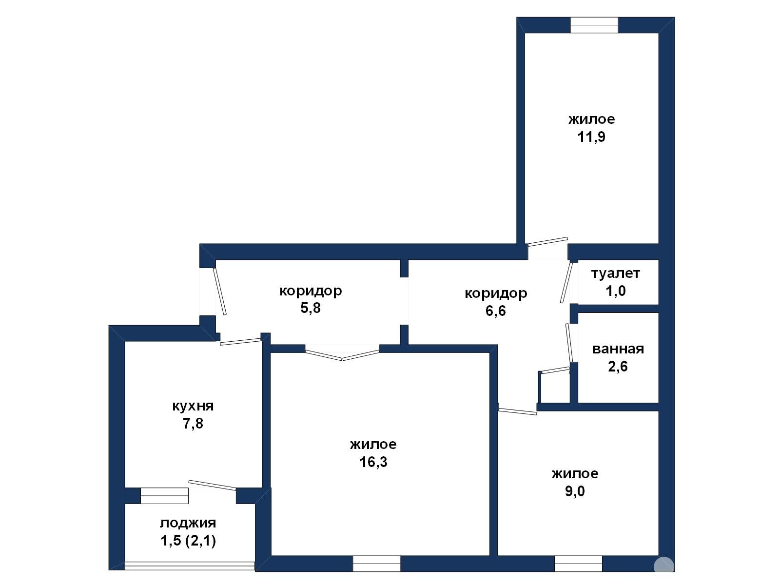 Купить 3-комнатную квартиру в Логойске, ул. Криничная, д. 4, 49900 USD, код: 1037019 - фото 1