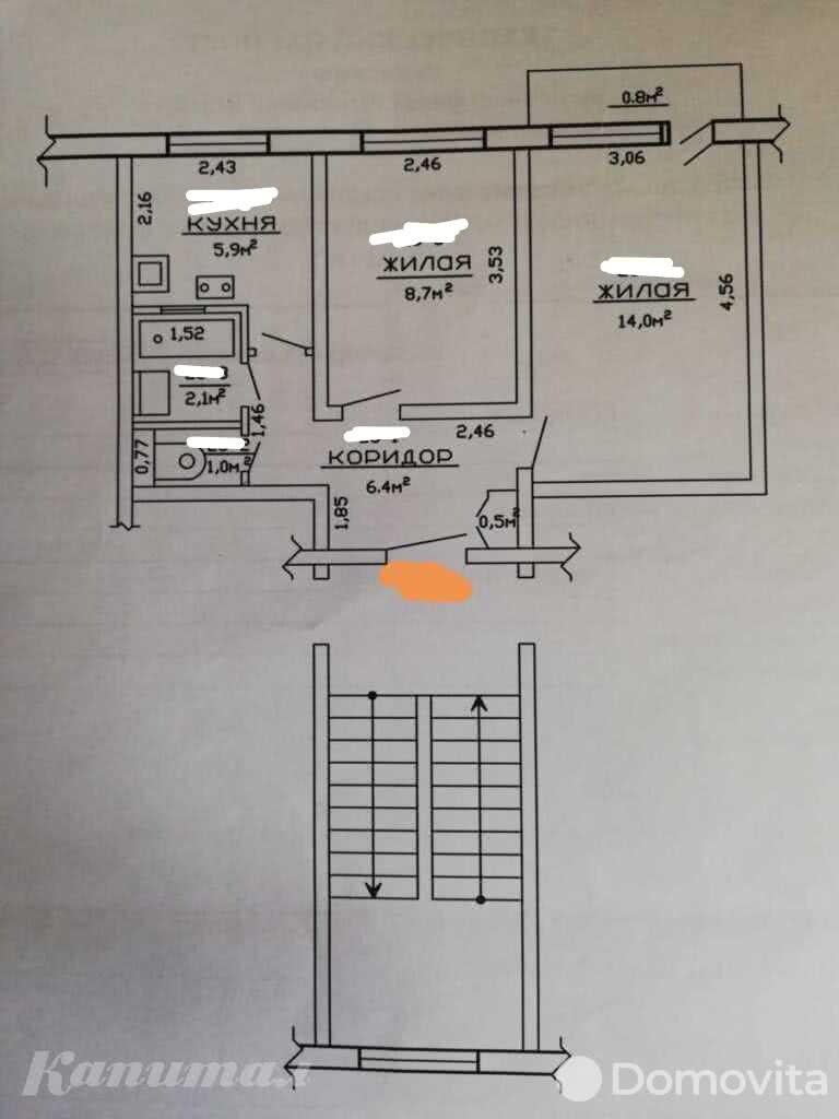 Купить 2-комнатную квартиру в Слуцке, ул. Социалистическая, д. 138, 27000 USD, код: 1053391 - фото 3