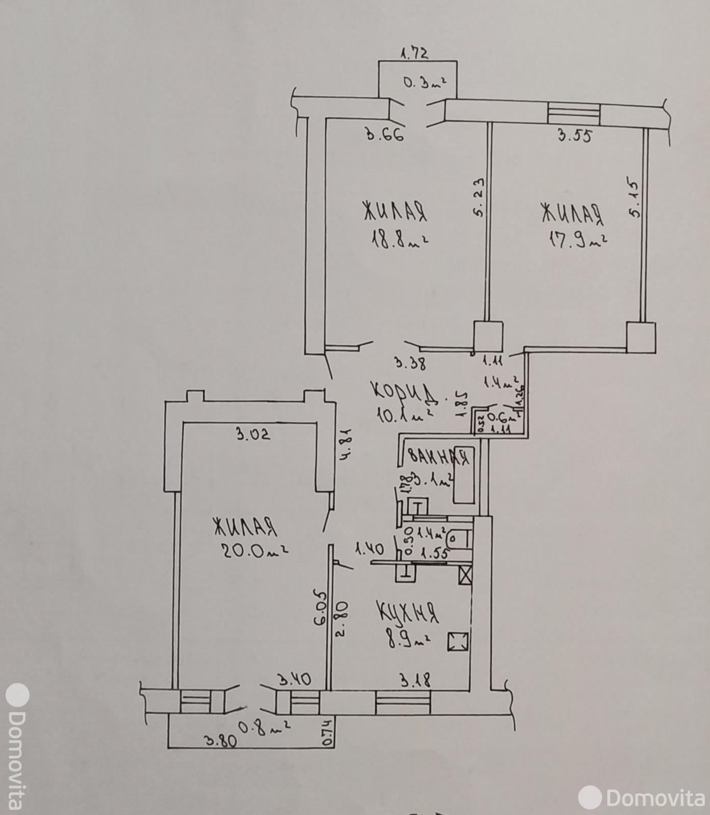 Цена продажи квартиры, Зябровка, ул. Центральная, д. 1