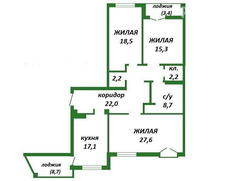 Продажа 3-комнатной квартиры в Минске, ул. Притыцкого, д. 83, 189500 USD, код: 952694 - фото 4