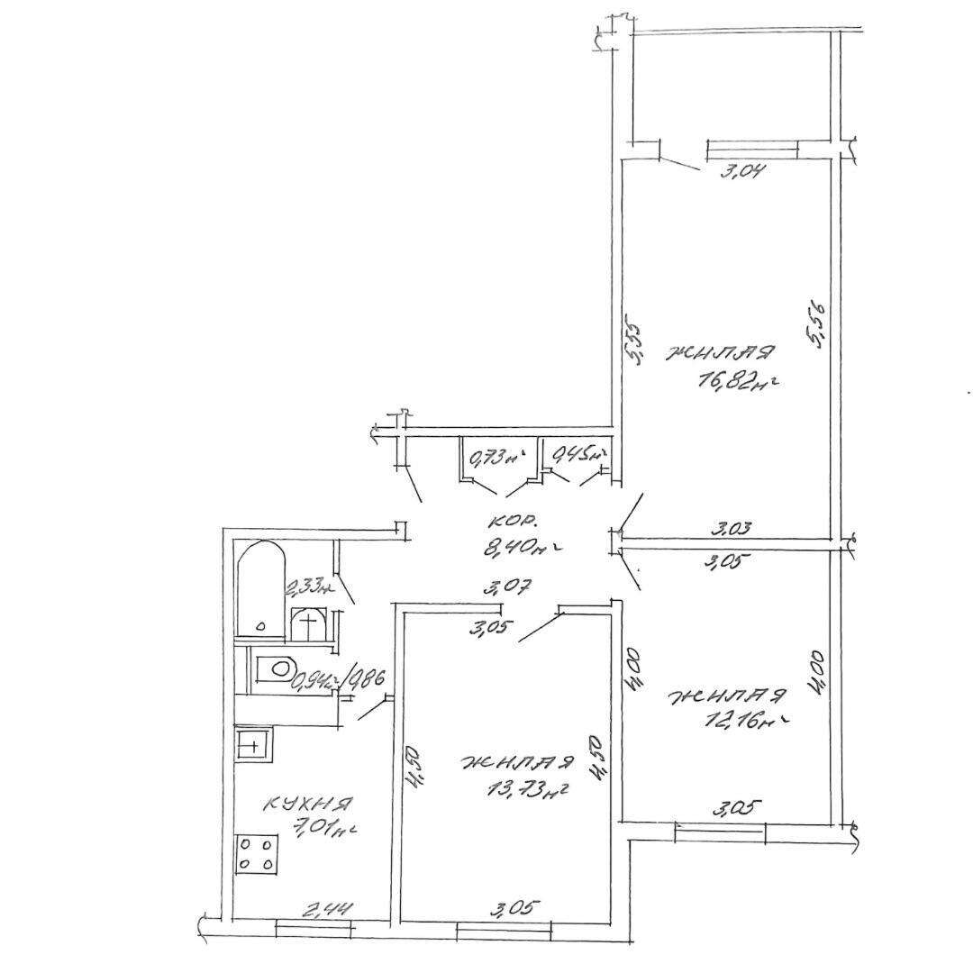 квартира, Минск, пр-т Газеты Звязда, д. 10/3, стоимость продажи 282 258 р.