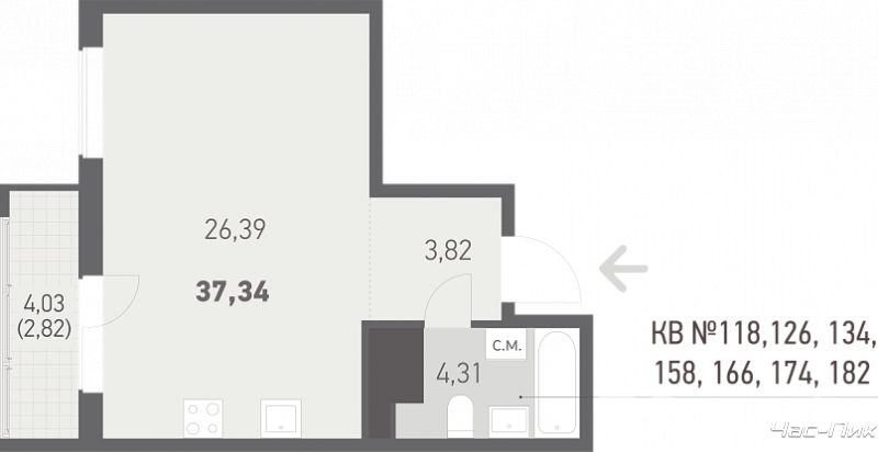Продажа 1-комнатной квартиры в Копище, ул. Николая Камова, д. 7 корп. 36, 62000 USD, код: 898128 - фото 6