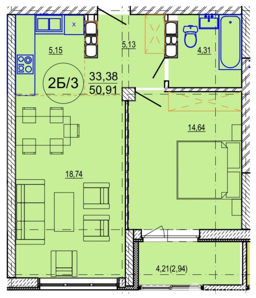 Продажа 2-комнатной квартиры в Минске, ул. Кузьмы Минина, д. 6, 75347 USD, код: 1070725 - фото 3