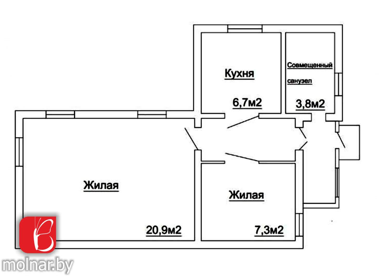 Продажа полдома в 1-этажном доме в Минске, пер. Сморговский 3-й, код 638076 - фото 2