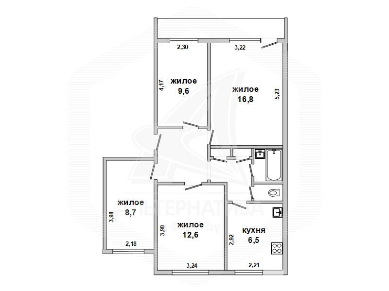 Купить 4-комнатную квартиру в Березе, , 29000 USD, код: 709653 - фото 2