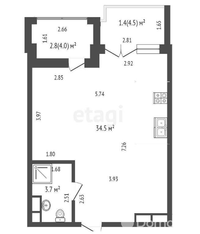Купить 2-комнатную квартиру в Минске, ул. Аэродромная, д. 16, 95000 USD, код: 1015961 - фото 4